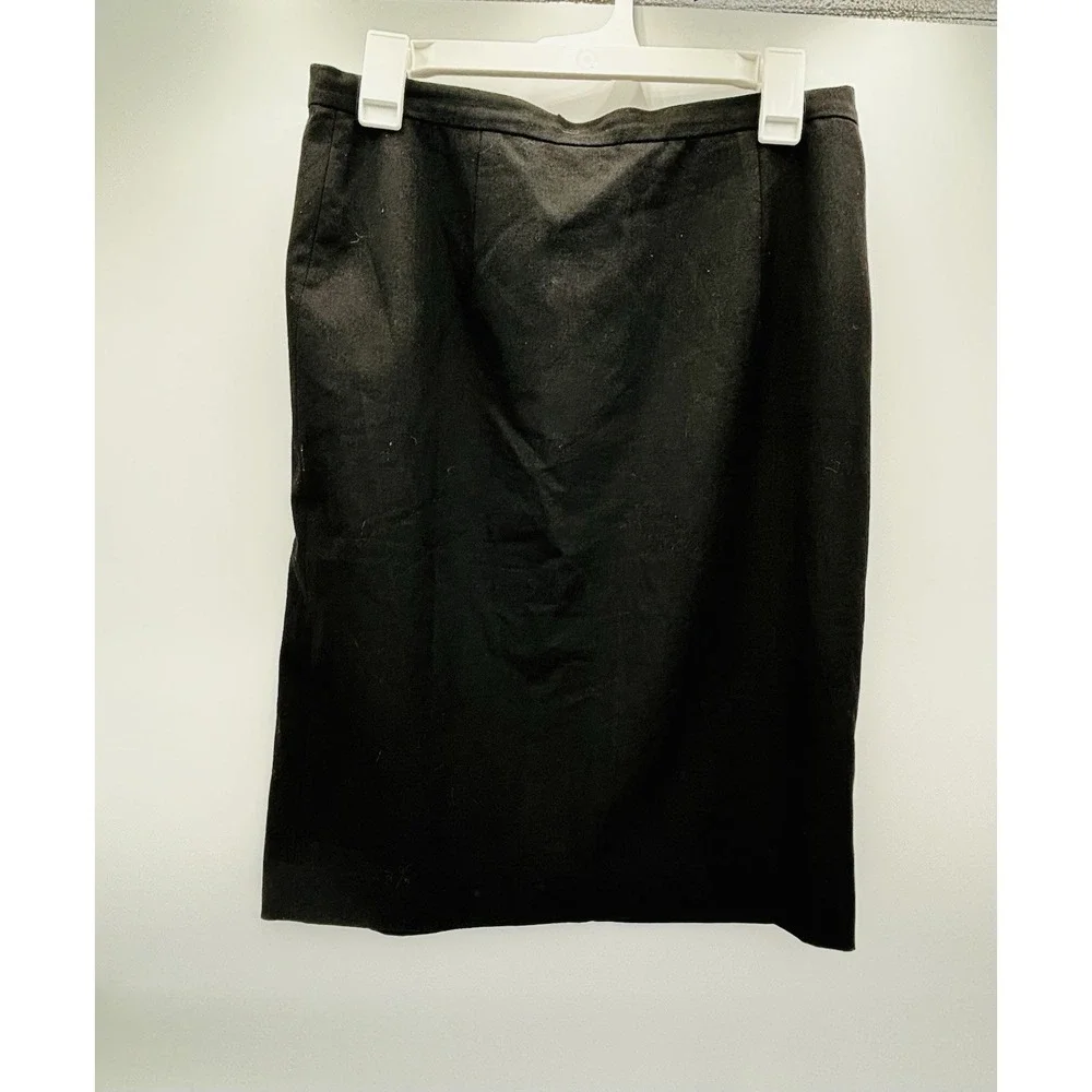 Michael Kors Black Pencil Skirt Women Size 8 Career Office Stretch Knee Length